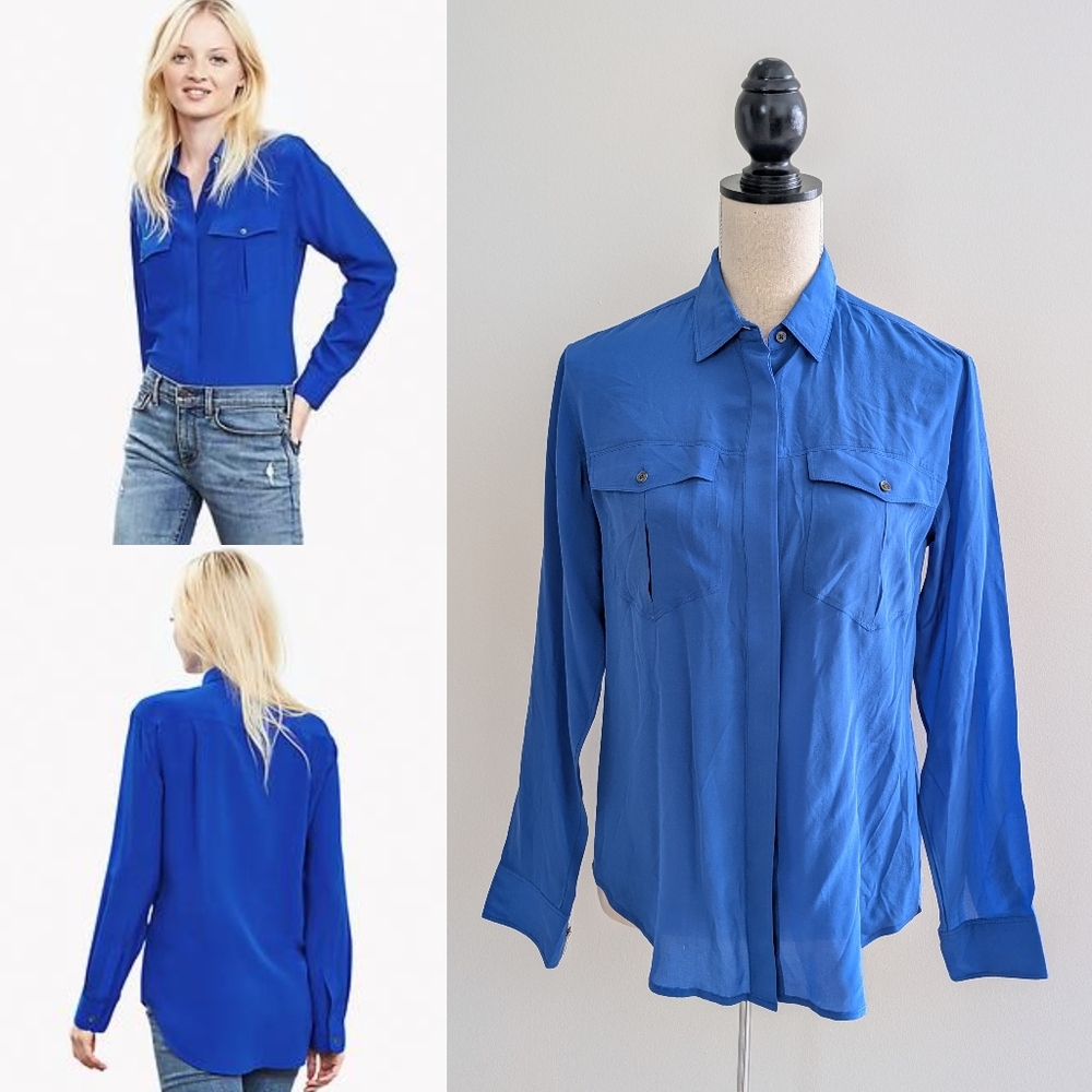 Like New Banana Republic Silk Utility Shirt